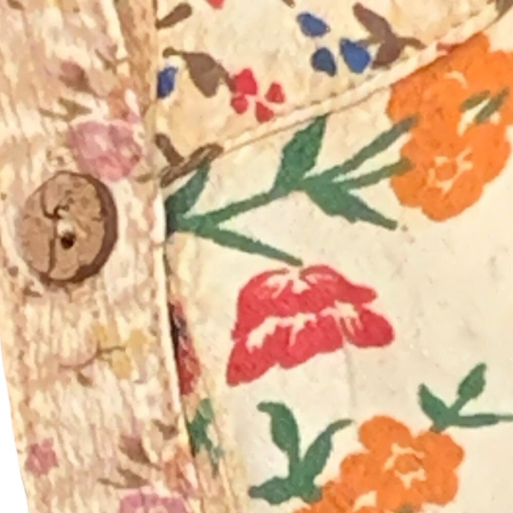 Sacred Threads Floral Patchwork Button Down Shirt… - image 7